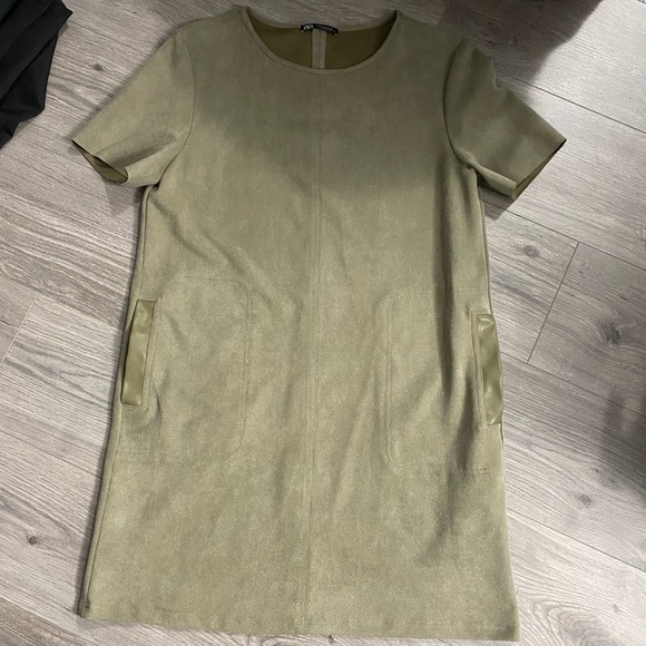 Zara Suede Shift Dress - Picture 2 of 2